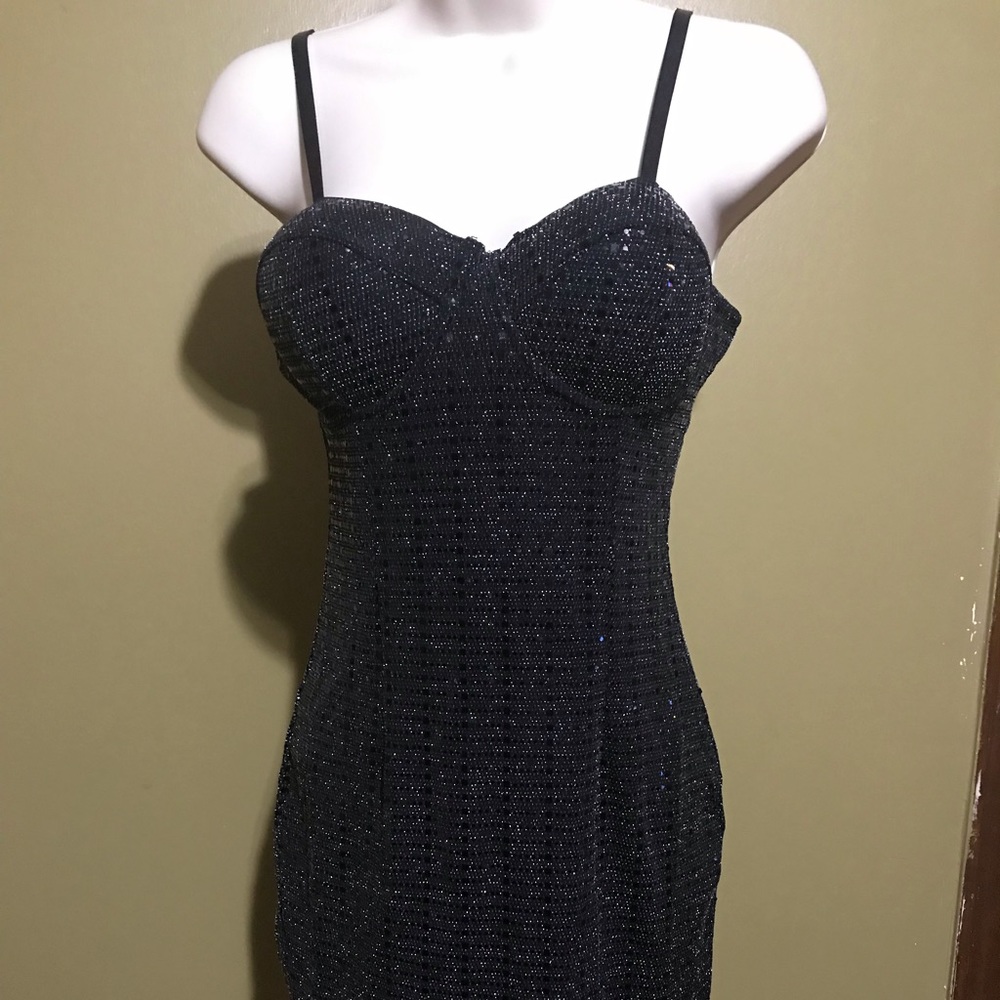 Black Sequins Dress